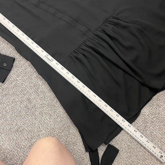 Banana Republic Shirt Dress Womens Zero Shift Button Mini Belted Black - Picture 9 of 13